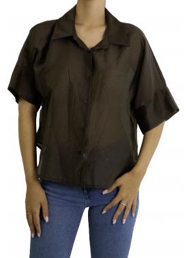 Camicia tinta unita in cotone 